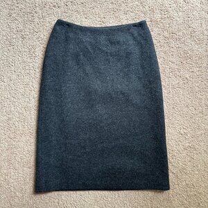 Brooks Brothers Skirt Womens 2 Petite 100% Wool Side Zip 24" Length No Pockets